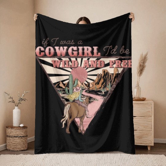Western Country Throw Blankets