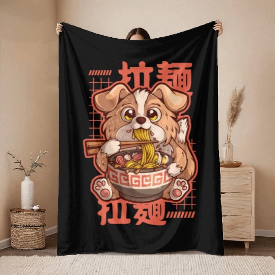 Ramen Japanese Food Throw Blankets