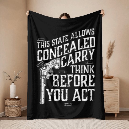 Pro Gun Gun Lover Gun Contorol 2nd Amendment Throw Blankets