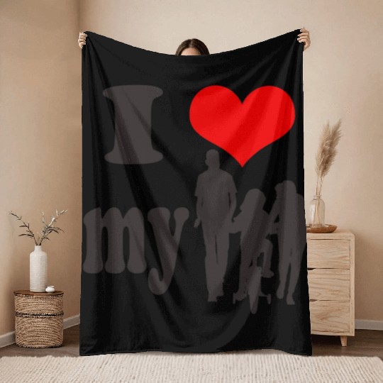 Family love Throw Blankets