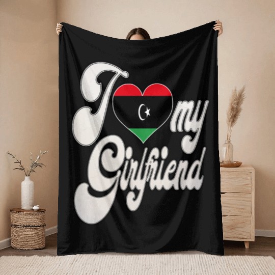LibyaI Love My Libyan Girlfriend Throw Blankets