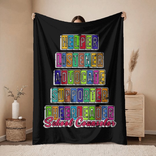 School Counselor Back to School Throw Blankets