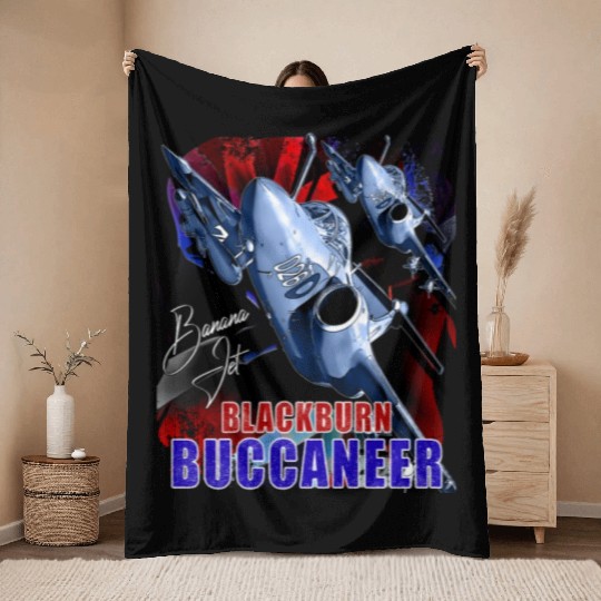 Blackburn Buccaneer Fighter Jet Throw Blankets
