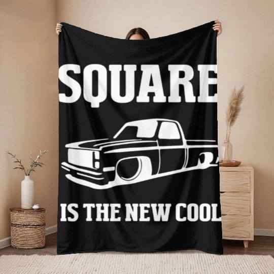 Square is The New Cool Square Body Throw Blankets