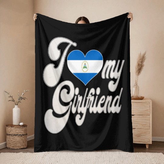 NicaraguaI Love My Nicaraguan Girlfriend Throw Blankets