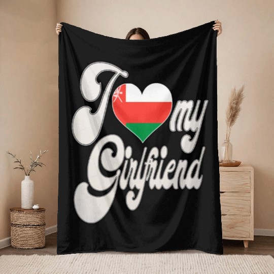 OmanI Love My Omani Girlfriend Throw Blankets