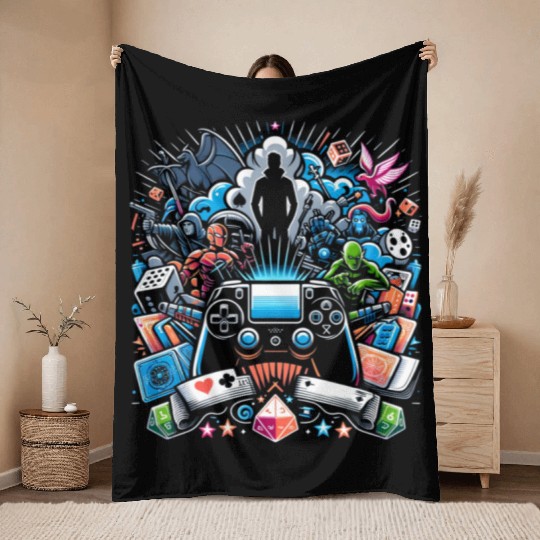 Gamer's Galaxy Throw Blankets
