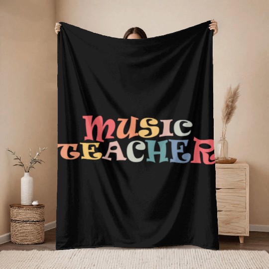Music Teacher Throw Blankets