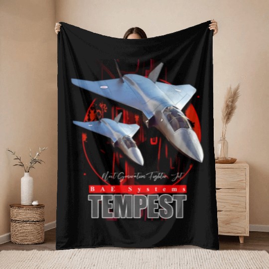 BAE Systems Tempest Next-Generation Fighter Jet Throw Blankets