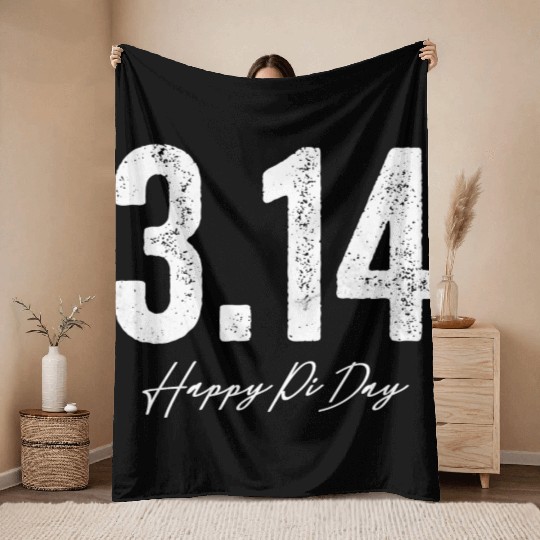 Happy Pi Day Throw Blankets