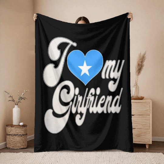 SomaliaI Love My SomalI Love My Girlfriend Throw Blankets