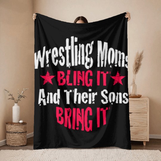 Blink it Wrestling Mom Passion Is Gift Throw Blankets