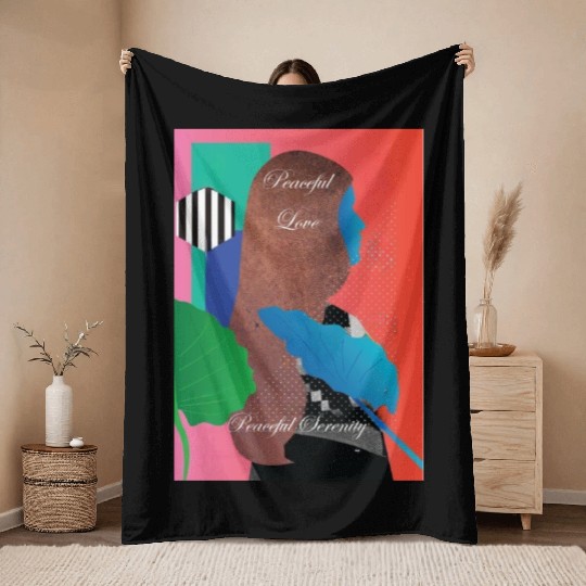 Peaceful Love, Peaceful Serenity Throw Blankets
