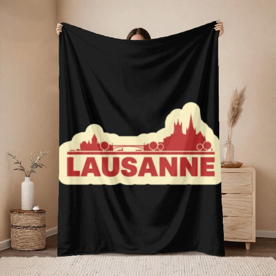 Lausanne Switzerland Throw Blankets