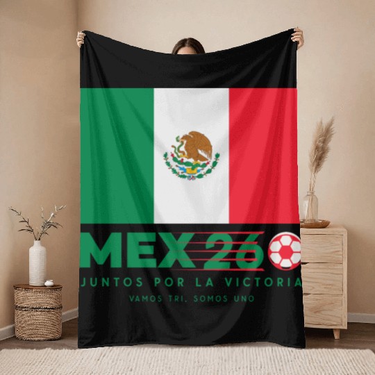 Mexico World Cup 2026 Throw Blankets Soccer