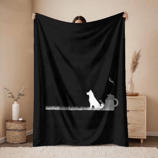 Garden Bliss: Uniting Dog Lovers and Green Thumbs! Throw Blankets