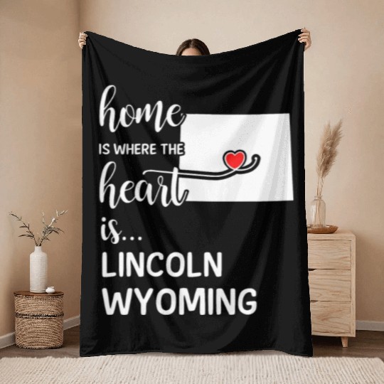 Lincoln County Wyoming Is Where My Heart IsGift Throw Blankets