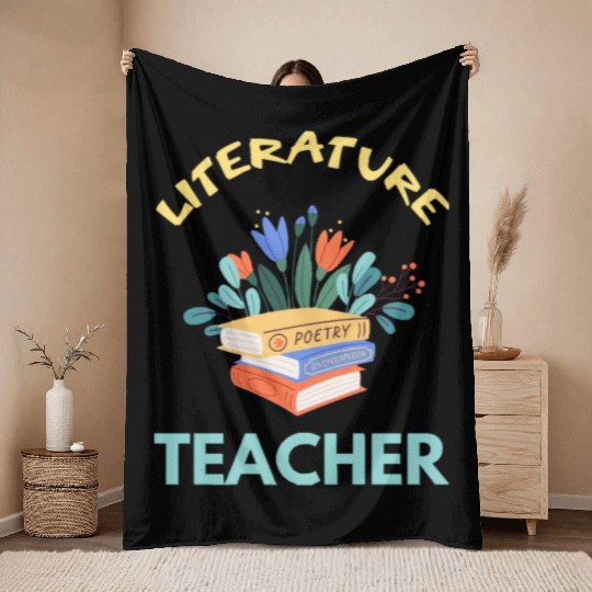 Literature teacher Literature is my superpower Throw Blankets