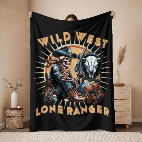 WILD WEST LONE RANGER Throw Blankets
