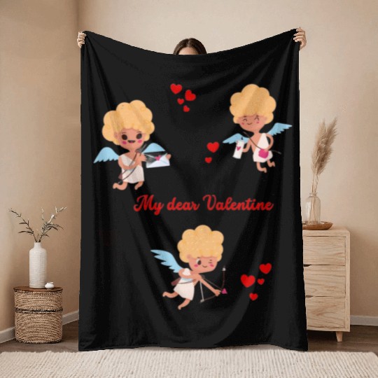 Spread love and Embrace cupid's charm! Throw Blankets