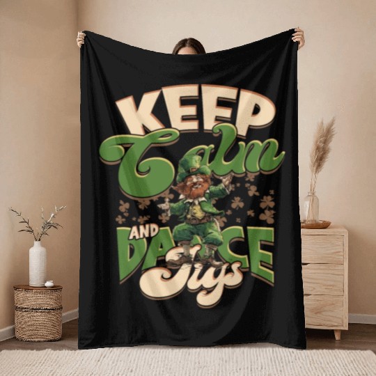 Irish Dance Keep Calm And Dance Jigs Throw Blankets