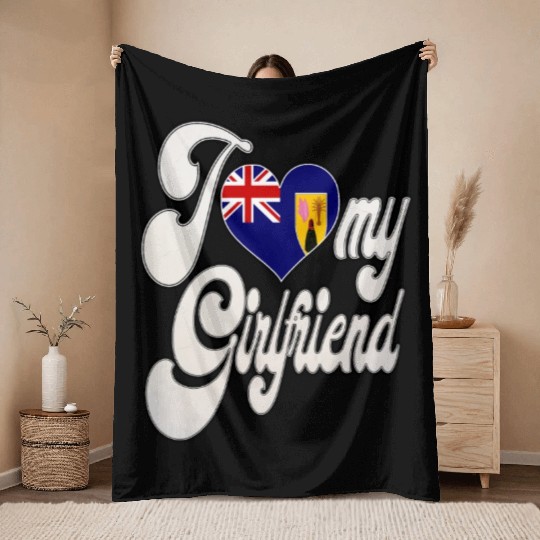 TurkI Love My Turks Caicos Girlfriend Throw Blankets