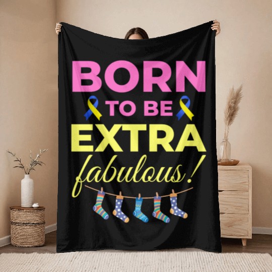 Down Syndrome Awareness Extra Fabulous Throw Blankets