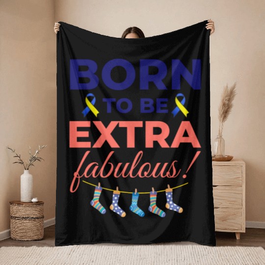 Down Syndrome Awareness Extra Fabulous Throw Blankets