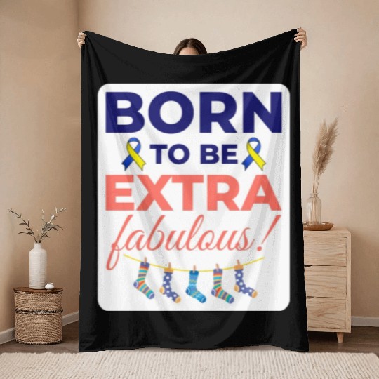 Down Syndrome Awareness Extra Fabulous Throw Blankets