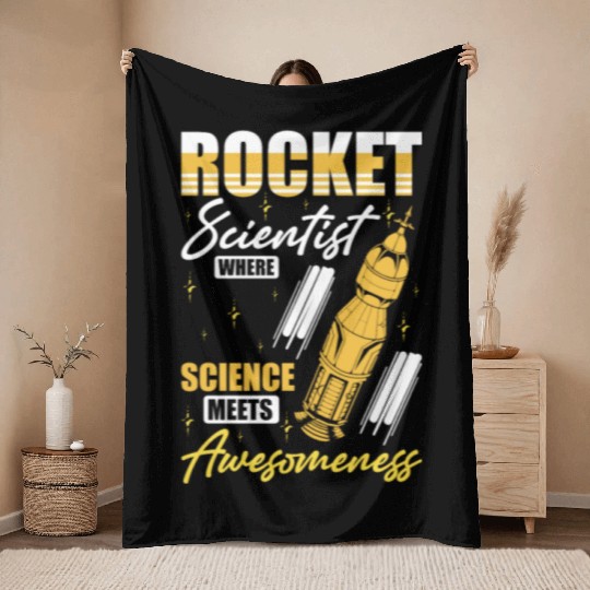 Space Engineer Rocket Scientist Awesomeness Throw Blankets