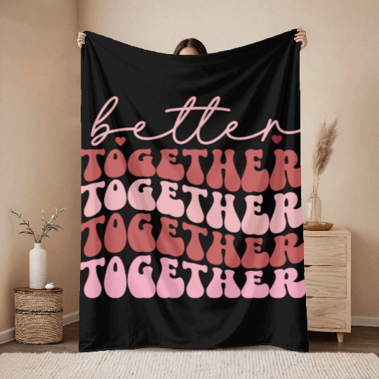 Harmonious Unity : Better together Throw Blankets