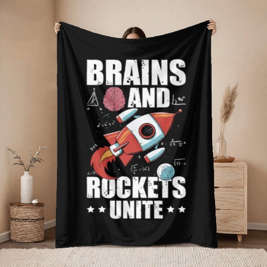 Space Engineer Calculation Math Science Throw Blankets