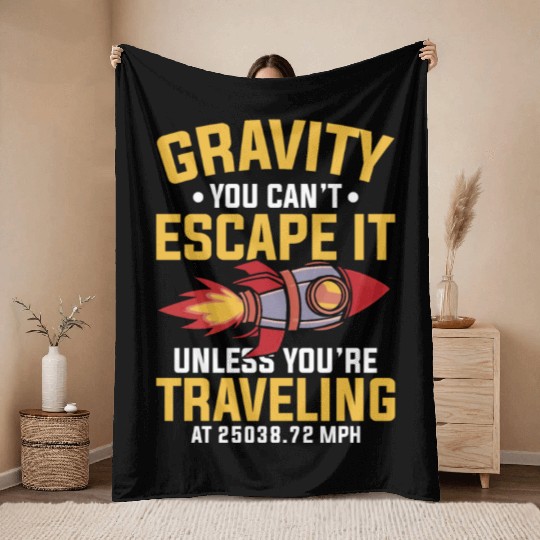 Space Engineer Rocket Scientist Aviation Throw Blankets