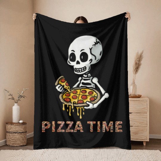 Cheesy Laughs: Pizza Apparel Throw Blankets