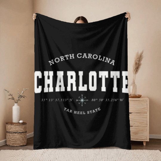 Charlotte (NC) USA Throw Blankets
