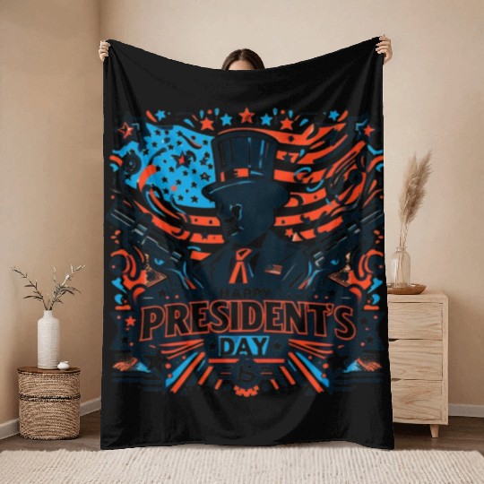 history of us presidents day Throw Blankets