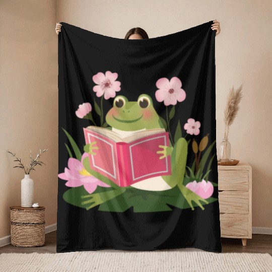 Frog Cottagecore Naturecore Children Throw Blankets