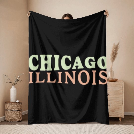 Chicago (IL) USA Throw Blankets