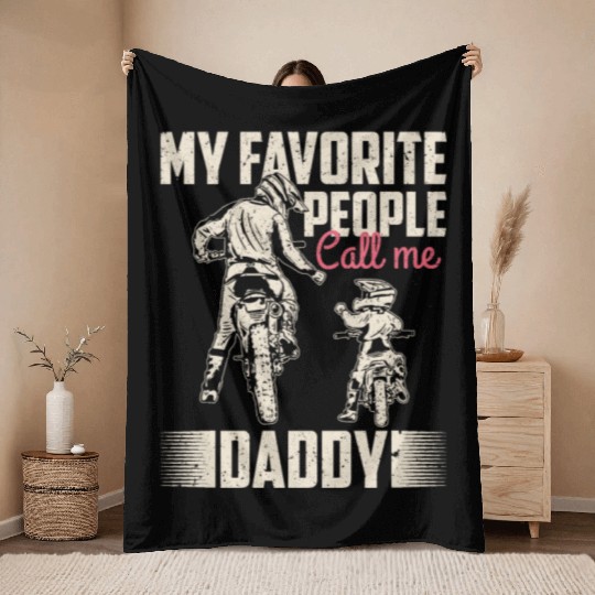 My favorite people call me daddy Vintage Throw Blankets