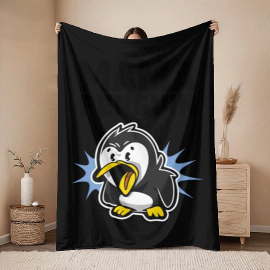 Penguin Mama Flightless Bird Lover Mother's Day Mo Throw Blankets