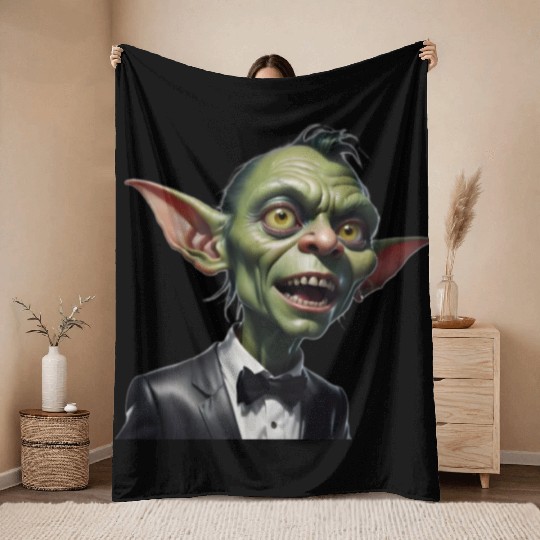Green Goblin with Tuxedo Throw Blankets