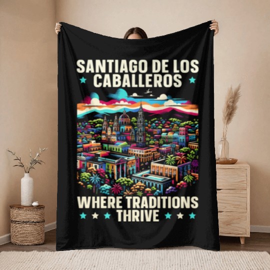 santSantiago De Los Caballeros Dominican Republic Throw Blankets