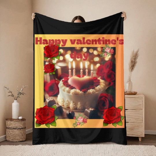 Quadruple Hearts of Love: A Valentine's Day. Throw Blankets