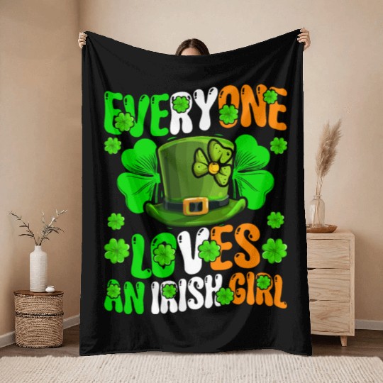 Groovy St Patricks Day Throw Blankets