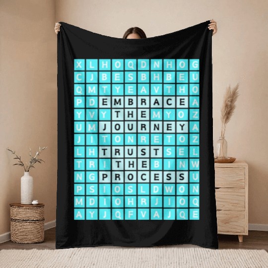 Embrace The Journey Trust The Process Throw Blankets