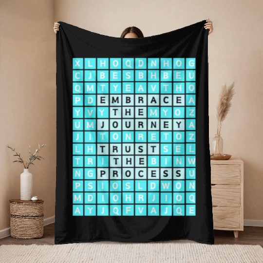 Embrace The Journey Trust The Process Throw Blankets