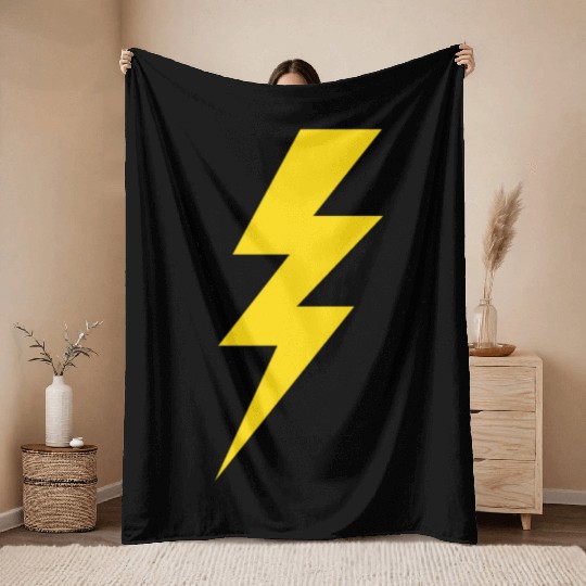 Lightning Bolt Throw Blankets