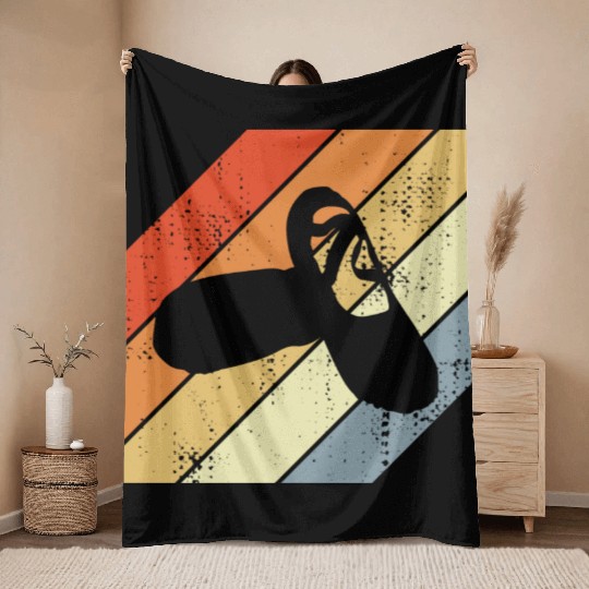 Ballet Shoes Vintage Look Throw Blankets
