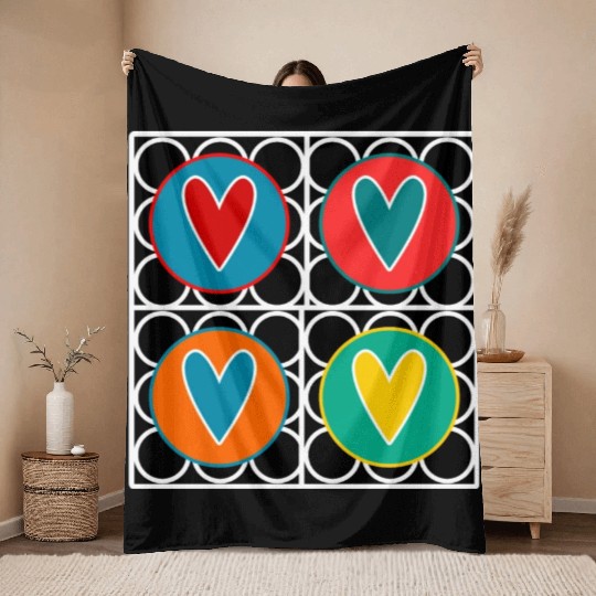 HEART. COUPLE. JUST MARRIED. Bachelorette party. VALENTINE'S DAY. Throw Blankets
