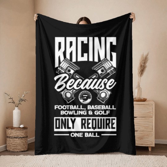Funny Drag Race Drag Racing Gift Throw Blankets